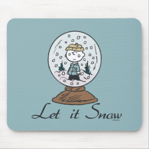Peanuts   Charlie Brown Snow Globe Mouse Pad