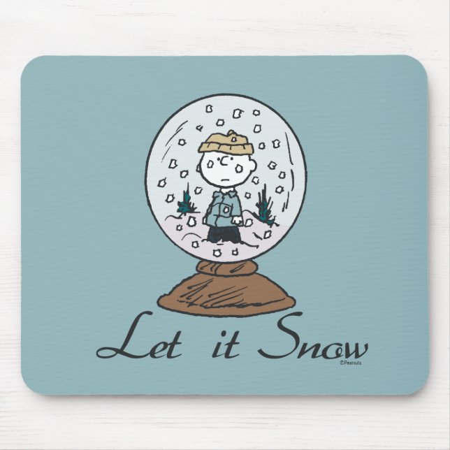 Peanuts | Charlie Brown Snow Globe Mouse Pad (Front)