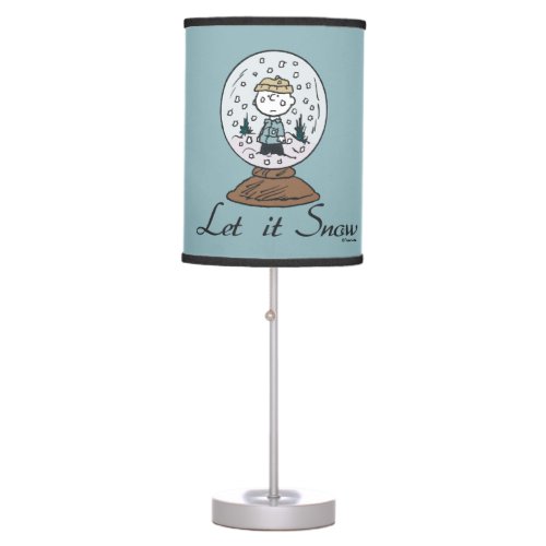 Peanuts  Charlie Brown Snow Globe Table Lamp