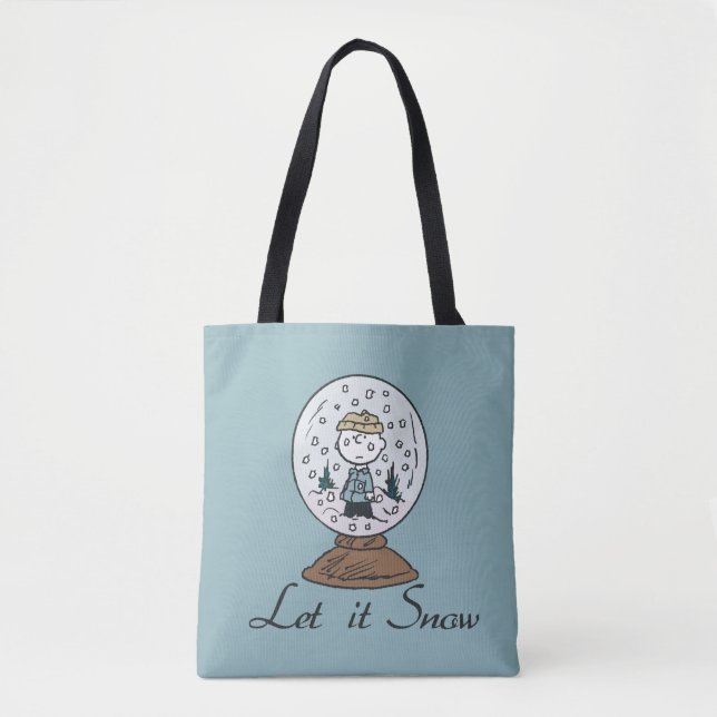 Peanuts | Charlie Brown Snow Globe Tote Bag (Front)