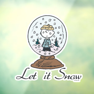 Peanuts Charlie Brown Snow Globe Window Cling