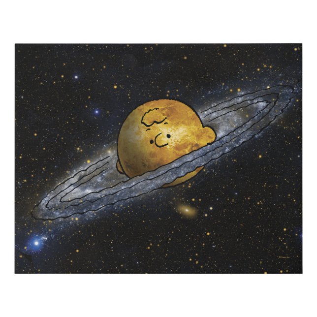 Peanuts | Charlie Brown Spaced Out Faux Canvas Print (Front)