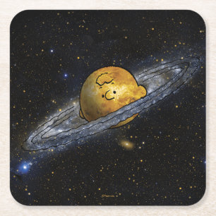 Peanuts   Charlie Brown Spaced Out Square Paper Coaster