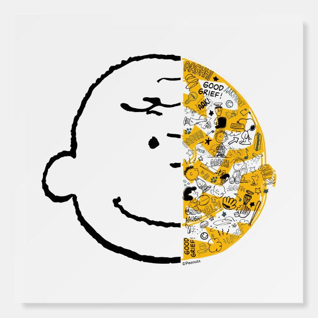 Peanuts Charlie Brown Split Face Foam Board (Front)