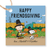 Peanuts | Charlie Brown Thanksgiving Add Your Name Favor Tags