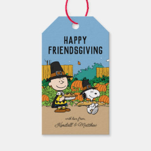 Peanuts Charlie Brown Thanksgiving Add Your Name Gift Tags