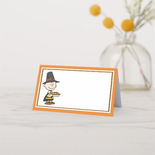 Peanuts  Charlie Brown Thanksgiving Dinner Place Card
