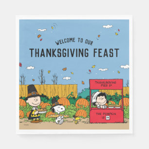 Peanuts   Charlie Brown Thanksgiving Feast Napkins