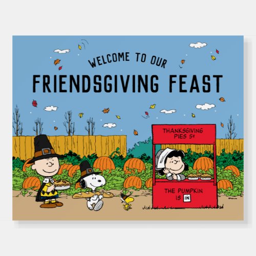 Peanuts  Charlie Brown Thanksgiving Feast Welcome Foam Board