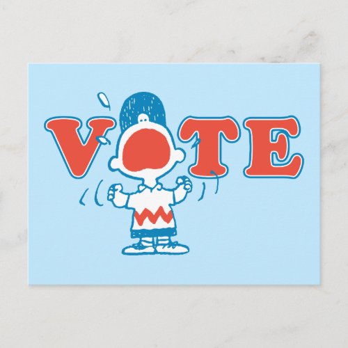 Peanuts  Charlie Brown Vote Postcard