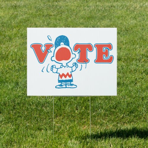 Peanuts  Charlie Brown Vote Sign