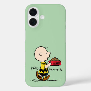 Peanuts   Charlie Brown with Snoopy's Dish iPhone 16 Case