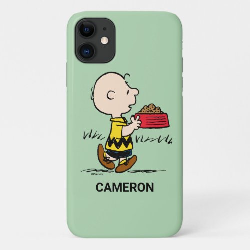 Peanuts  Charlie Brown with Snoopys Dish iPhone 11 Case