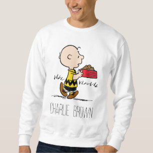 Peanuts   Charlie Brown with Snoopy's Dish Sweatshirt