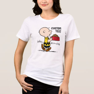 Peanuts   Charlie Brown with Snoopy's Dish Tri-Blend Shirt