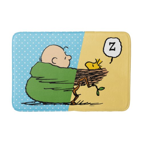 Peanuts  Charlie Brown  Woodstock Half  Half Bath Mat
