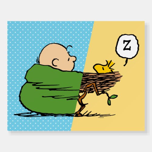Peanuts  Charlie Brown  Woodstock Half  Half Foam Board