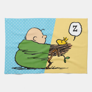 Peanuts Charlie Brown & Woodstock Half & Half Kitchen Towel