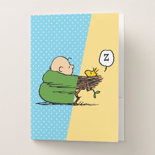 Peanuts | Charlie Brown & Woodstock Half & Half Pocket Folder (Front)