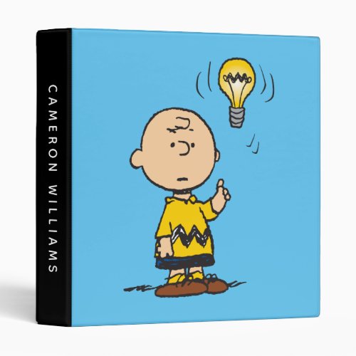 Peanuts  Charlie Browns Light Bulb Idea 3 Ring Binder