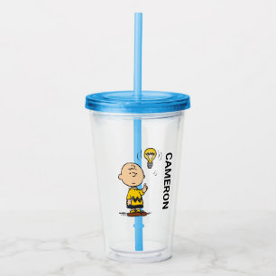 Peanuts   Charlie Brown's Light Bulb Idea Acrylic Tumbler