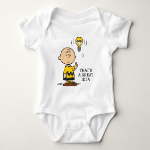 Peanuts   Charlie Brown's Light Bulb Idea Baby Bodysuit