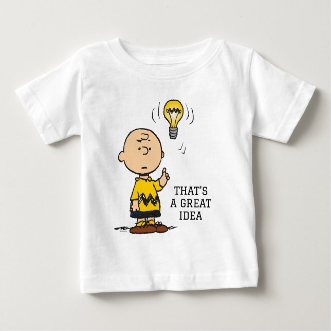 Peanuts | Charlie Brown's Light Bulb Idea Baby T-Shirt (Front)