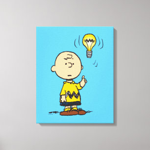 Peanuts Charlie Brown's Light Bulb Idea Canvas Print