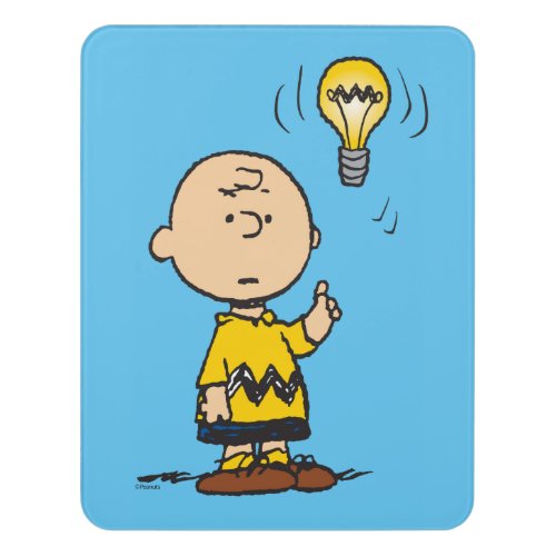 Peanuts  Charlie Browns Light Bulb Idea Door Sign