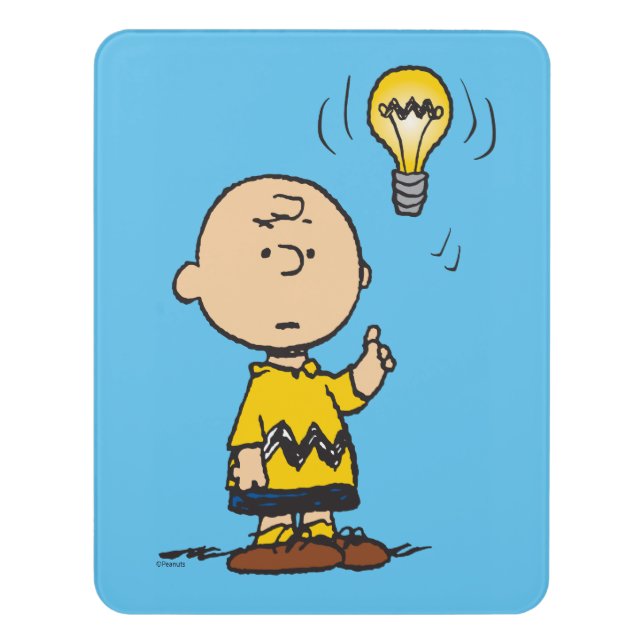 Peanuts | Charlie Brown's Light Bulb Idea Door Sign (Contemporary Vert)