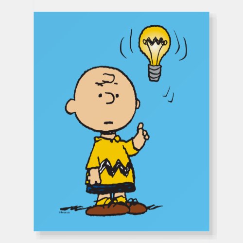 Peanuts  Charlie Browns Light Bulb Idea Foam Board