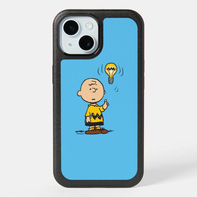 Peanuts | Charlie Brown's Light Bulb Idea iPhone 15 Case (Back)
