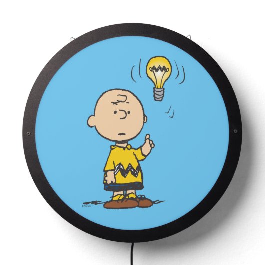 Peanuts | Charlie Brown's Light Bulb Idea LED Sign (Lights Off)