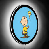 Peanuts | Charlie Brown's Light Bulb Idea LED Sign (Angle)