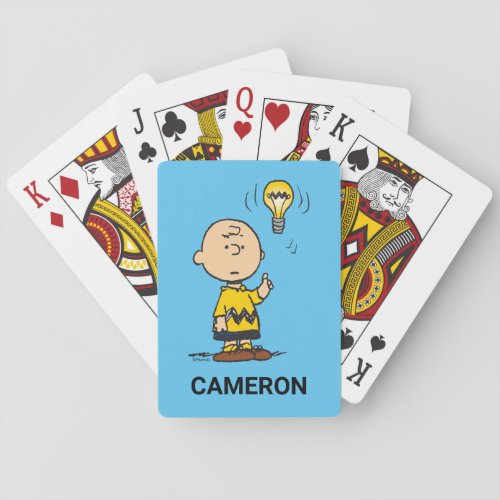 Peanuts  Charlie Browns Light Bulb Idea Playing Cards