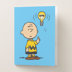 Peanuts Charlie Brown's Light Bulb Idea Pocket Folder