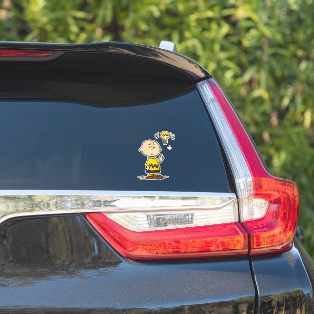 Peanuts | Charlie Brown's Light Bulb Idea Sticker (Car Side)