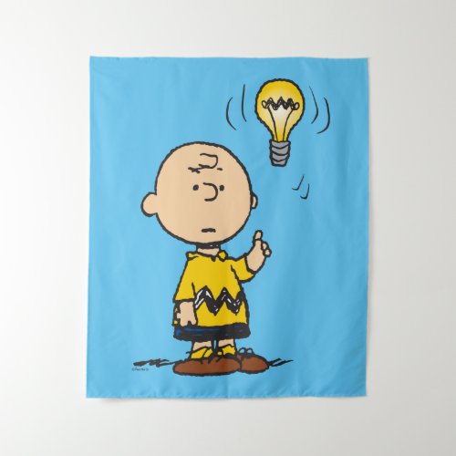 Peanuts  Charlie Browns Light Bulb Idea Tapestry