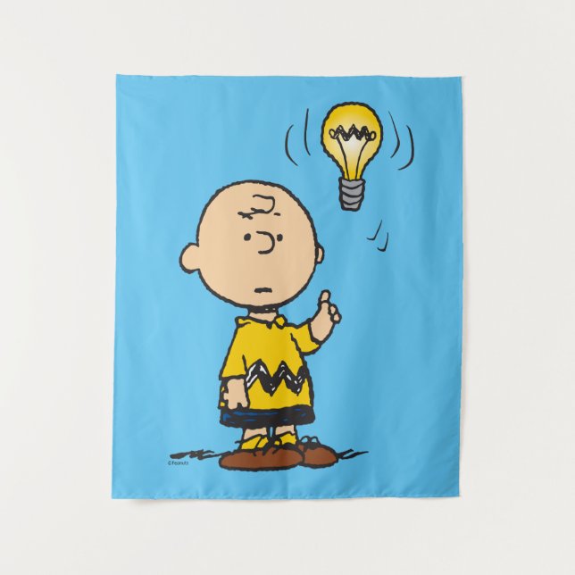 Peanuts | Charlie Brown's Light Bulb Idea Tapestry (Front)