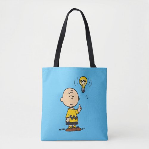 Peanuts  Charlie Browns Light Bulb Idea Tote Bag