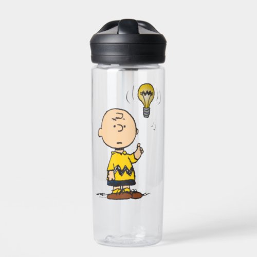 Peanuts  Charlie Browns Light Bulb Idea Water Bottle