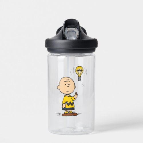 Peanuts  Charlie Browns Light Bulb Idea Water Bottle