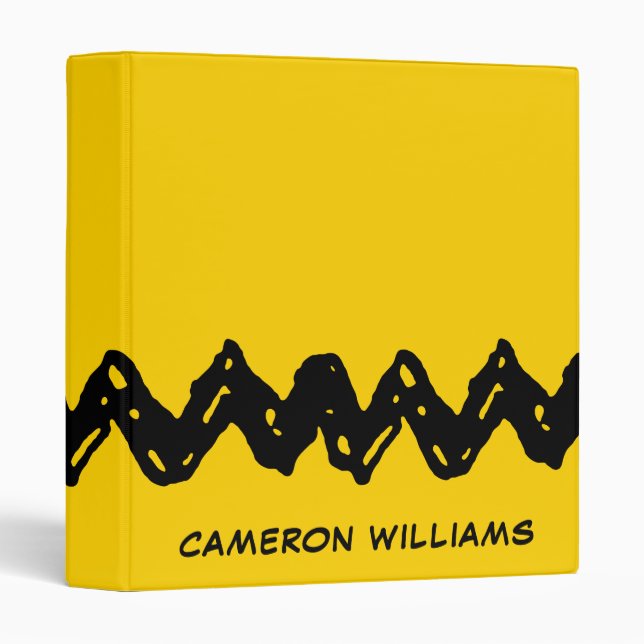 Peanuts | Charlie Brown's Zig-Zag Shirt 3 Ring Binder (Front/Spine)