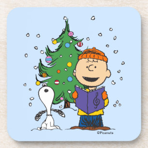 Peanuts Christmas Caroling Beverage Coaster