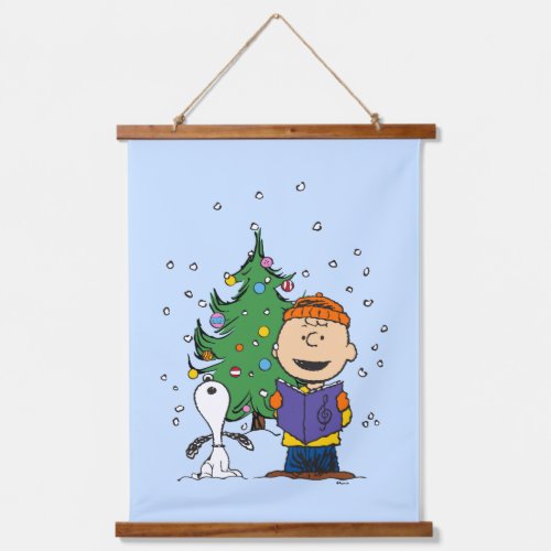 Peanuts  Christmas Caroling Hanging Tapestry