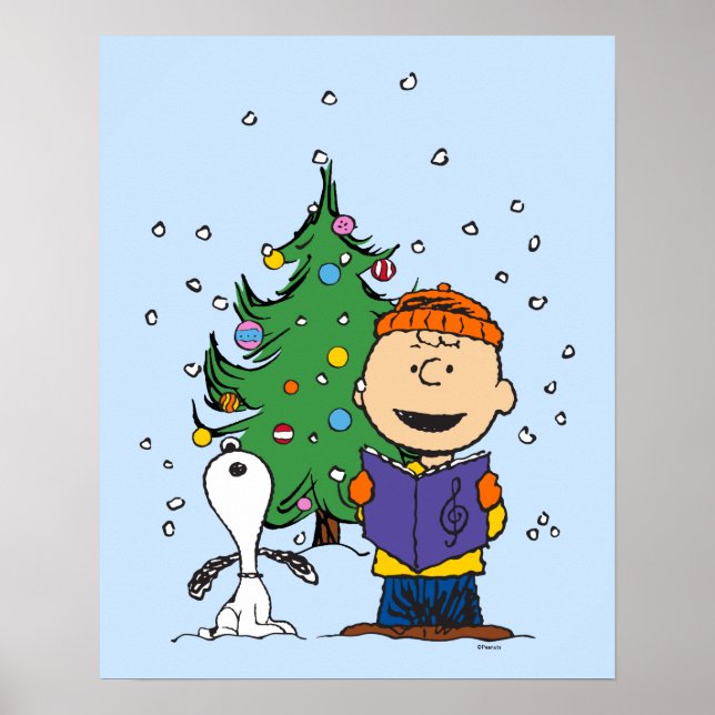 Peanuts | Christmas Caroling Poster (Front)