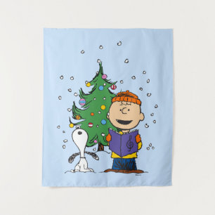 Peanuts Christmas Caroling Tapestry