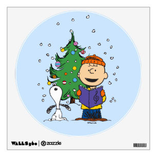 Peanuts Christmas Caroling Wall Decal