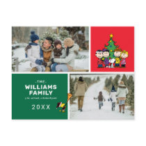 Peanuts Christmas Family Photo Collage Holiday Postcard