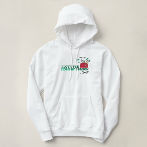 Peanuts  Christmas Gift Giving Green Hoodie